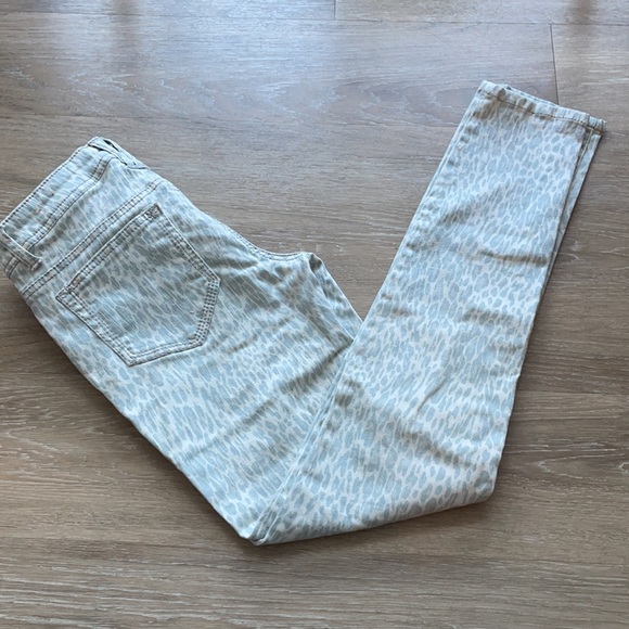 Mossimo Supply Co. Blue Leopard Cheetah Print Women’s Midrise Skinny Jeans - Picture 4 of 8